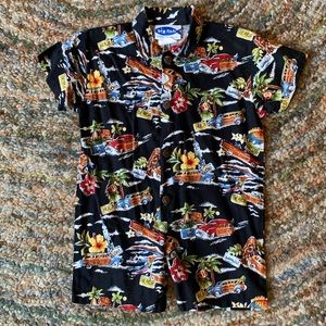 Hawaiian Button Down Onesie 24M